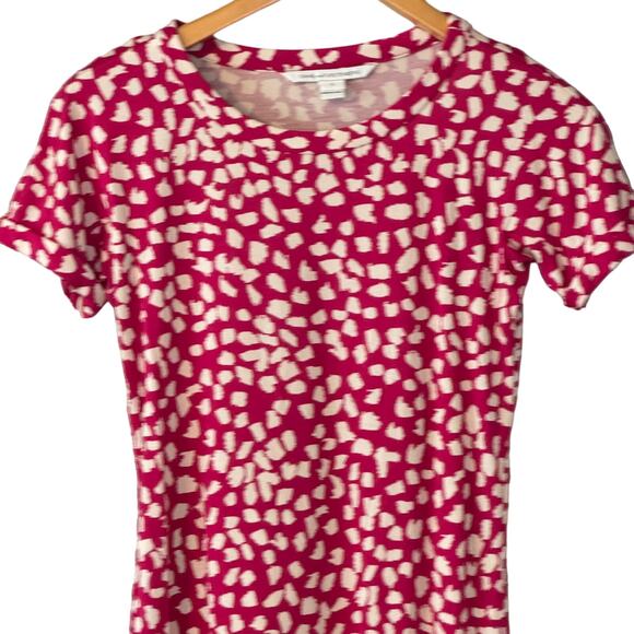 DVF Diane von Furstenberg Beth Pink Leopard Silk Shift Dress Womens size 2 - Picture 3 of 9